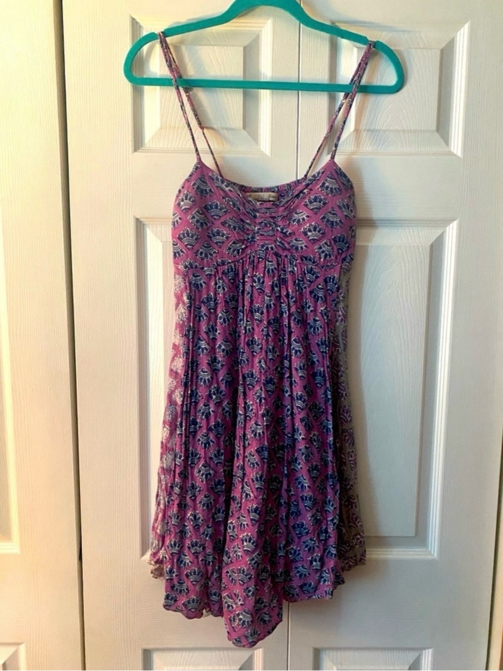 American Eagle Outfitters Purple and Grey Sundress